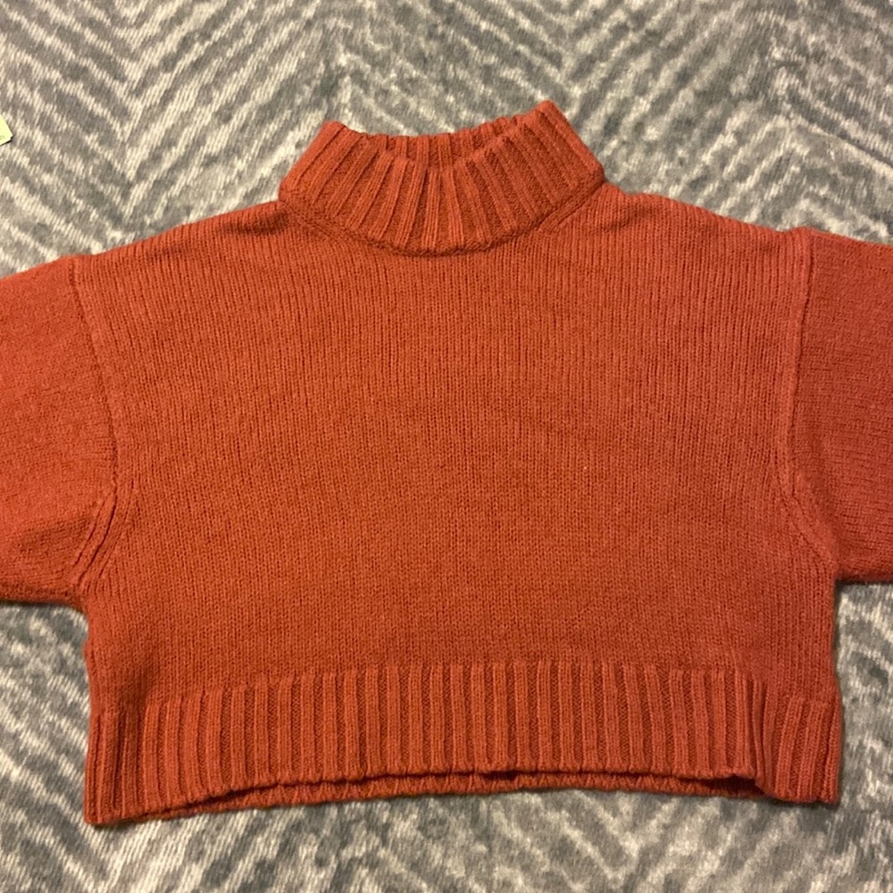 Cropped Merino Wool Sweater